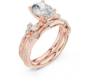 14K Solid Gold 0.23 Carat Marquise Cut Lab Grown Diamond Ring