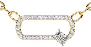 14K Solid Gold 0.30 Carat Cushion Cut Diamond Pendent