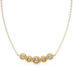 14K Solid Gold 0.30 Carat Oval Cut Diamond Pendent