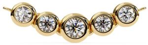 14K Solid Gold 0.30 Carat Oval Cut Diamond Pendent
