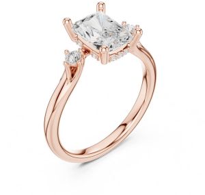 14K Solid Gold 0.36 Carat Round Cut Diamond Ring