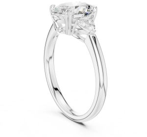 14K Solid Gold 0.40 Carat Trillion Cut Diamond Ring
