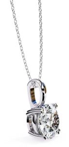 14K Solid Gold 1.00 Carat Lab Grown Diamond Pendent