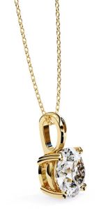 14K Solid Gold 1.00 Carat Lab Grown Diamond Pendent