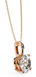 14K Solid Gold 1.00 Carat Lab Grown Diamond Pendent