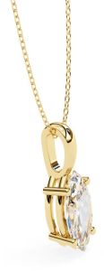 14K Solid Gold 1.00 Carat Marquise Cut Diamond Pendent