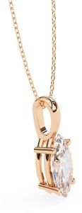 14K Solid Gold 1.00 Carat Marquise Cut Diamond Pendent