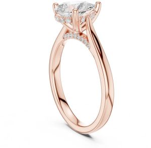 14K Solid Gold 2.0 Carat Cushion Cut Diamond Ring