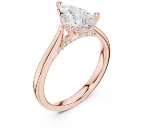 14K Solid Gold 2.0 Carat Cushion Cut Diamond Ring