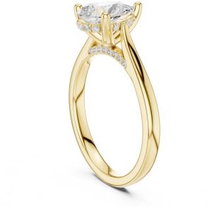 14K Solid Gold 2.0 Carat Cushion Cut Diamond Ring