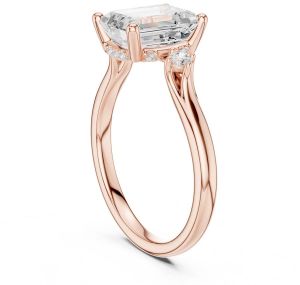 14K Solid Gold 2.0 Carat Emerald Cut Diamond Ring