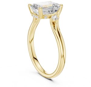 14K Solid Gold 2.0 Carat Emerald Cut Diamond Ring
