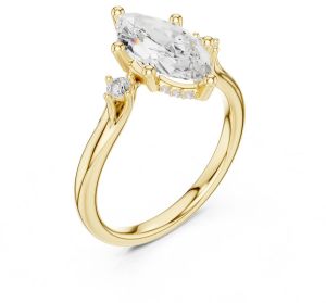 14K Solid Gold 2.0 Carat Lab Grown Diamond Ring