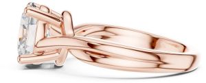 14k Solid Gold Oval Cut Diamond Ring