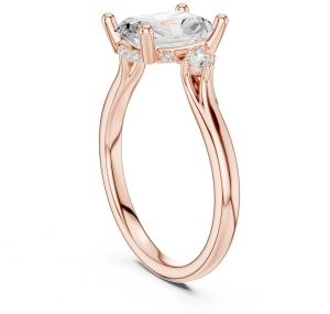 14K Solid Gold 2.0 Carat Radian Cut Diamond Ring