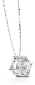 14K Solid Gold 2.00 Carat Cushion Cut Diamond Pendent