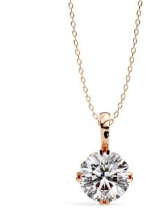 14K Solid Gold 2.00 Carat Lab Grown Diamond Pendent