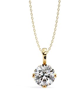 14K Solid Gold 2.00 Carat Lab Grown Diamond Pendent
