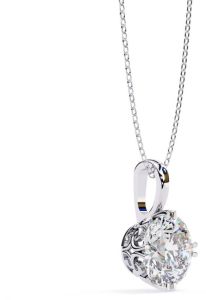 14K Solid Gold 2.00 Carat Lab Grown Diamond Pendent