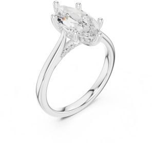 14K Solid Gold 2.00 Carat Marquise Cut Lab Grown Diamond Ring
