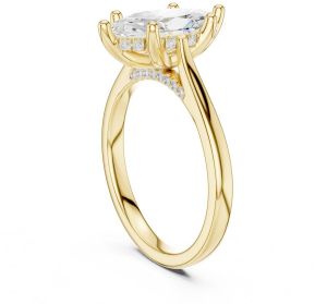 14K Solid Gold 2.00 Carat Marquise Cut Lab Grown Diamond Ring