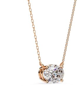 14K Solid Gold 2.00 Carat Oval Cut Diamond Pendent