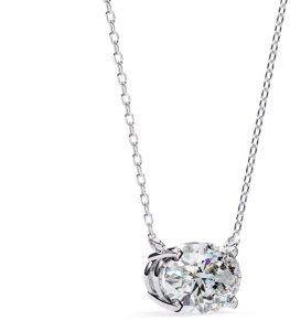 14K Solid Gold 2.00 Carat Oval Cut Diamond Pendent