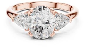 14K Solid Gold 2.00 Carat Oval Cut Lab Grown Diamond Ring