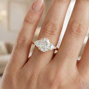 14K Solid Gold 2.00 Carat Oval Cut Lab Grown Diamond Ring