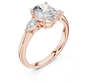 14K Solid Gold 2.00 Carat Ovel Cut IGI Certified Diamond Ring