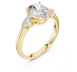 14K Solid Gold 2.00 Carat Ovel Cut IGI Certified Diamond Ring