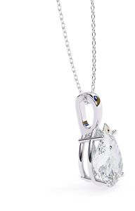 14K Solid Gold 2.00 Carat Pearl Cut Diamond Pendent