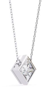 14K Solid Gold 2.00 Carat Princess Cut Diamond Pendent