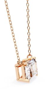 14K Solid Gold 2.00 Carat Radiant Cut Diamond Pendent