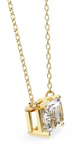 14K Solid Gold 2.00 Carat Radiant Cut Diamond Pendent