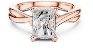 14K Solid Gold 2.00 Carat Radiant Cut Lab Grown Diamond Ring