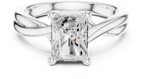 14K Solid Gold 2.00 Carat Radiant Cut Lab Grown Diamond Ring