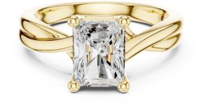 14K Solid Gold 2.00 Carat Radiant Cut Lab Grown Diamond Ring