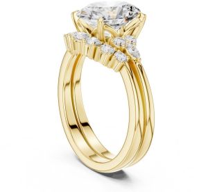 14K Solid Gold 2.5 Carat Ovel Cut Diamond Ring