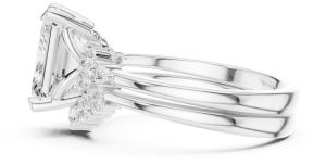 14K Solid Gold 2.50 Carat Emerald Cut Lab Grown Diamond Ring