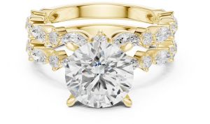 14K Solid Gold 3.00 Carat Round Cut Lab Grown Diamond Ring