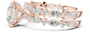 14K Solid Gold 3.00 Carat Round Cut Lab Grown Diamond Ring