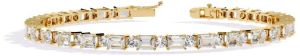14K Solid Gold 3.6 Carat Lab Grown Diamond Bracelet