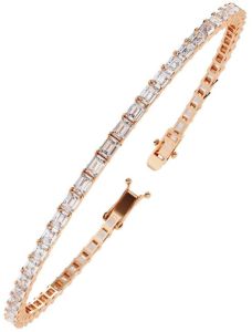 14K Solid Gold 3.98 Carat Lab Grown Diamond Bracelet