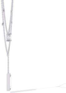 14K Solid Gold Baguette Cut Lab Grown Diamond Necklace