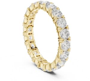 14K Solid Gold Cushion Cut Lab Grown Diamond Ring