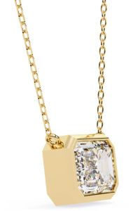 14k Solid Gold Emerald Cut Lab Grown Diamond Pendent