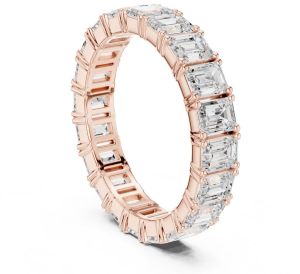 14K Solid Gold Emerald Cut Lab Grown Diamond Ring