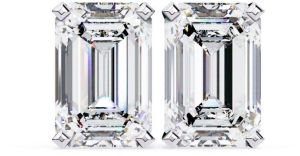 14K Solid Gold Emerald Cut Lab Grown Diamond Earring