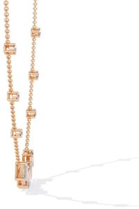 14K Solid Gold Emerald Cut Lab Grown Diamond Necklace